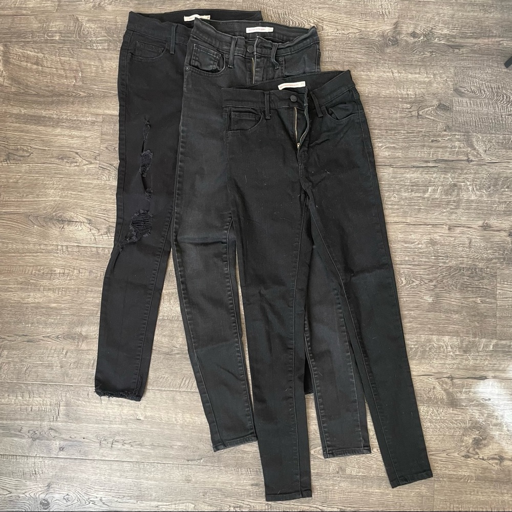 Levi’s Black Skinny Jean Bundle Size 25